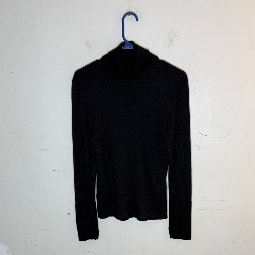 Only Black and Silver Darling L/S Roll Neck Pullover Knit Sweater Size XL